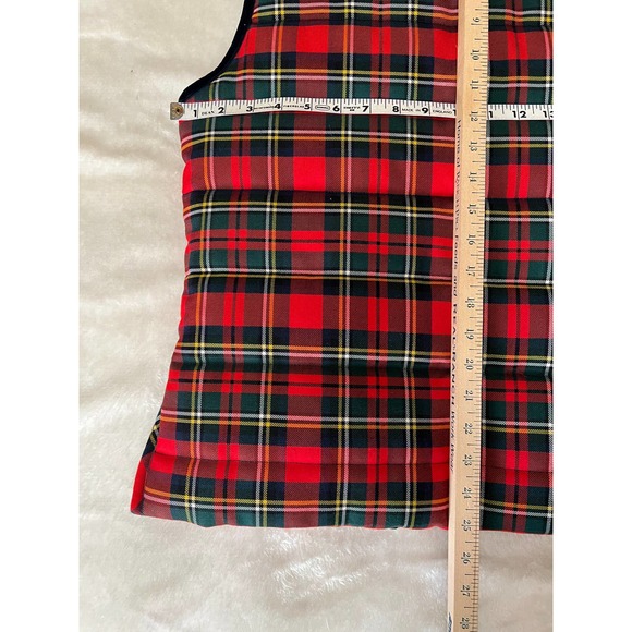 JCREW Mountain Christmas Tartan Puffer Vest Red/Green/Mult Size S - Picture 4 of 9